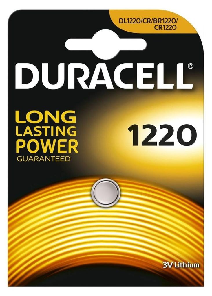 Batteria Duracell a bottone CR1220 3,0V Litio 1pz. Immagine del prodotto 