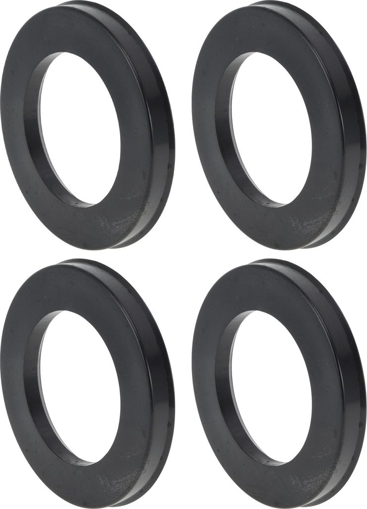 93,1 mm bis 58,6 mm Auto-Radnaben-Zentrierringe Schwarzes Polycarbonat-Räderzentrumswelle-Stoßdämpfende Nabenringe 4 Stück