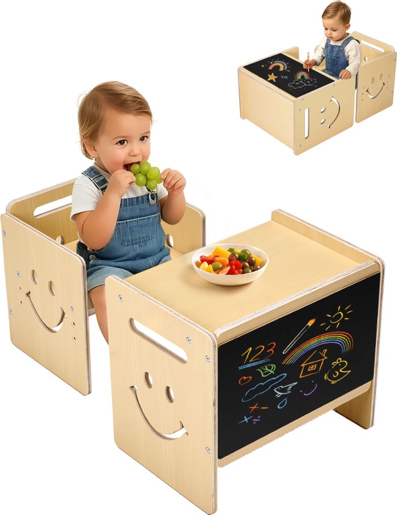 VEVOR Montessori súprava stola a stoličky (s tabuľou) z Obrázok produktu 