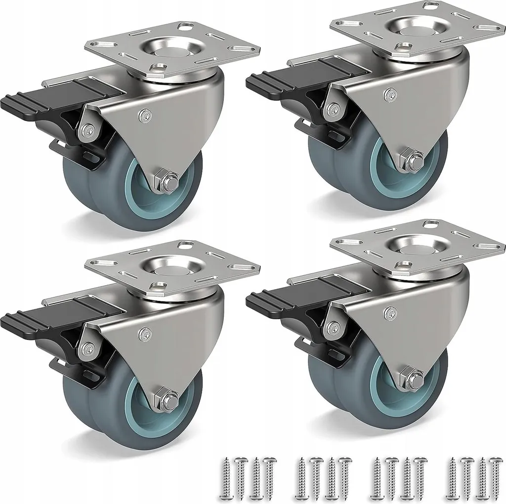 Roulettes de Meubles Charge Lourde 400kg pour Jardin et Gazon - Set de 4