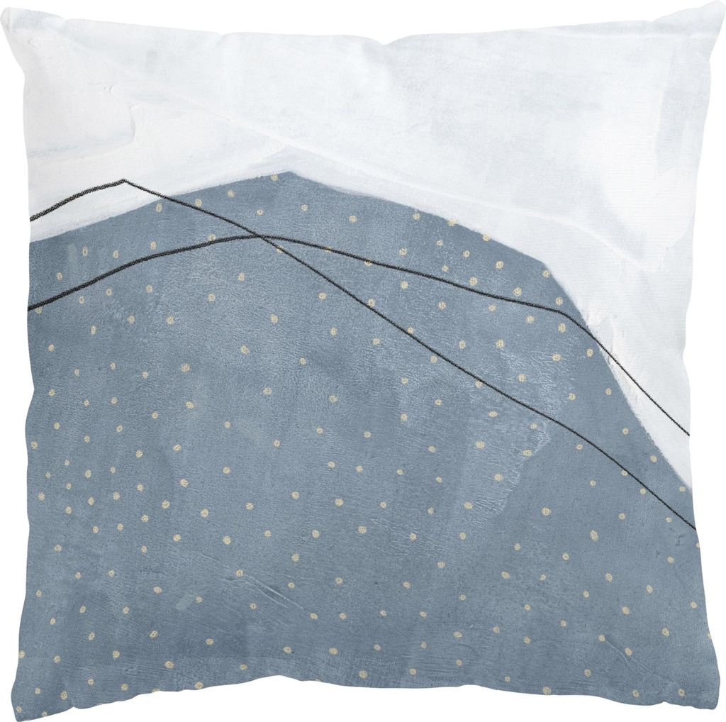 Dekokissen originell drinnen / Indoor Zierkissen Samt waschbar Design blau Abstrakt Sofakissen mit Füllung