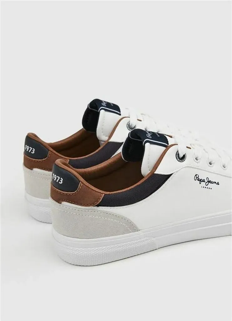 Baskets Blanches Résistantes Pepe Jeans Kenton Court B Taille 37 Gars