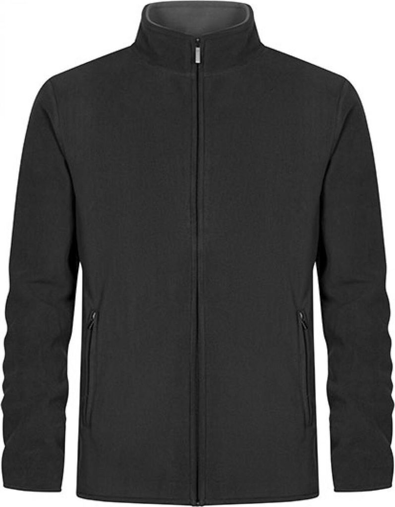 Promodoro 7961 | Herren Double Fleece Jacket, verdeckter Reißverschluss - Farbe: Charcoal (Solid)/Grey (Solid) - Größe: 5XL