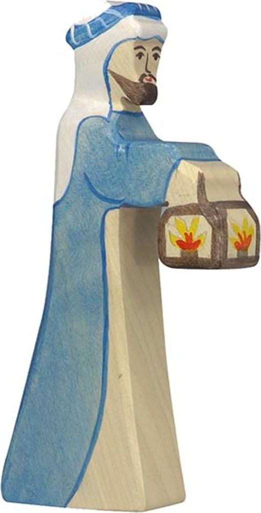 Holztiger 80303 Hirte mit Lampe 2, blau