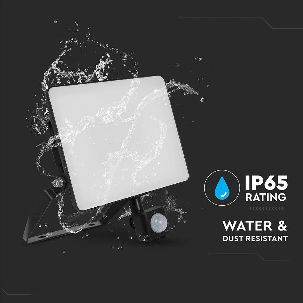 Faretto LED da parete per esterni rilevatore di movimento IP65 3600Lm bianco caldo - 7