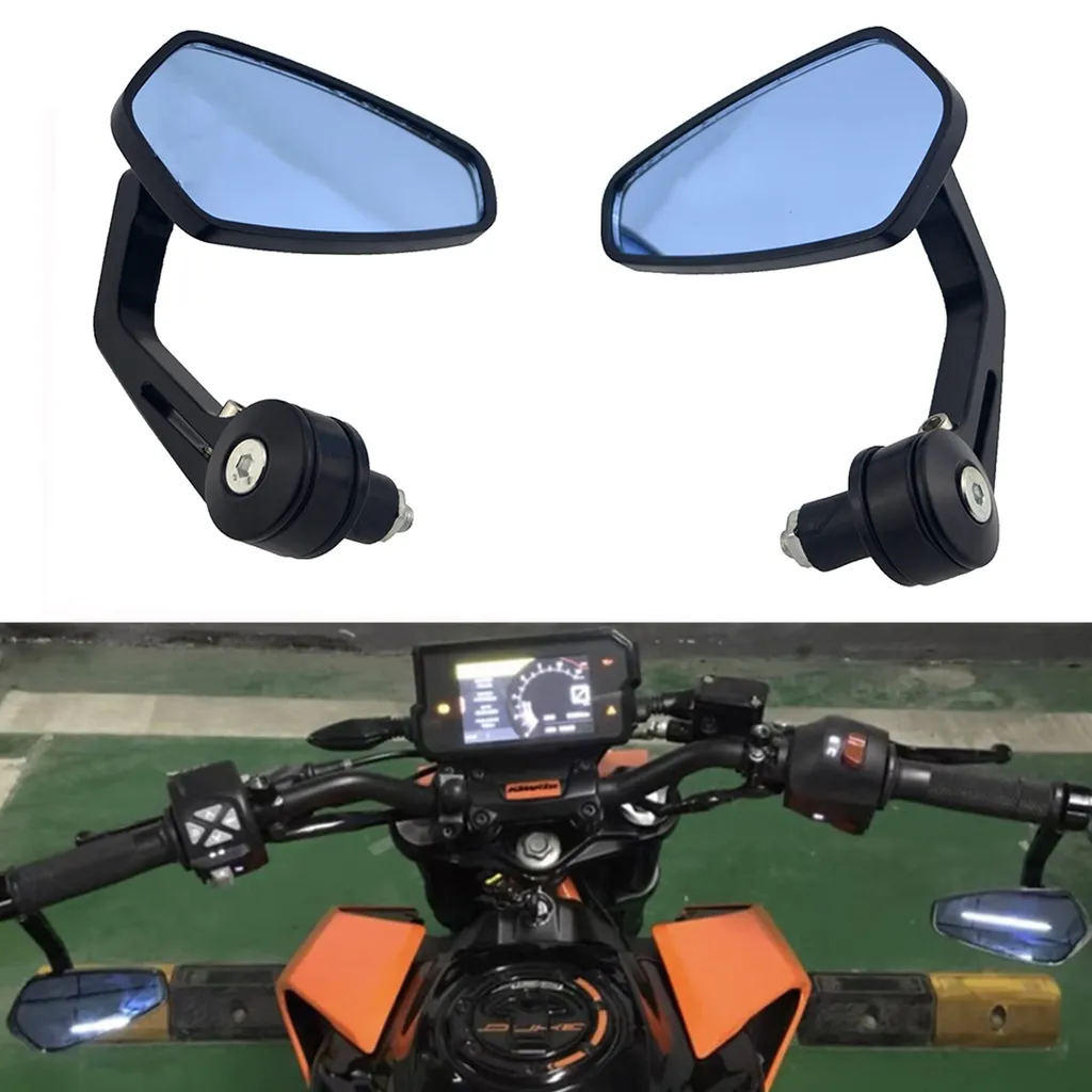 Rétroviseurs de guidon moto anti-vibration et anti-reflet de 22mm