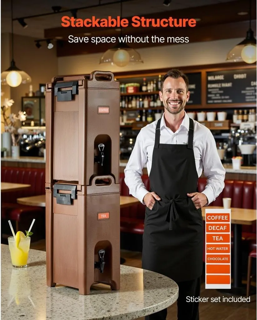 Distributeur de thé 19L pour réception - Thermos café grande capacité - 5