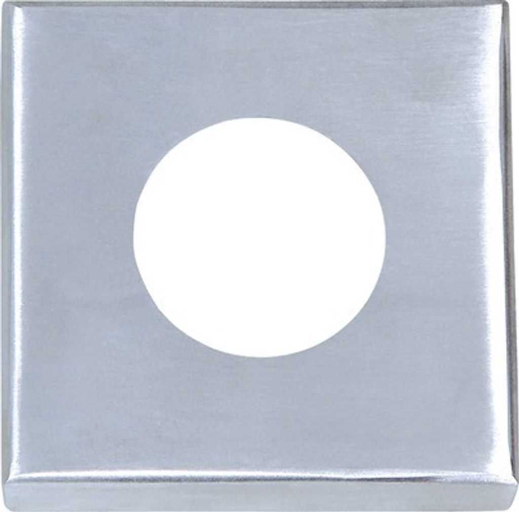 Abdeckrosette 81x81x16 mm Montage von oben Edelstahl V4A