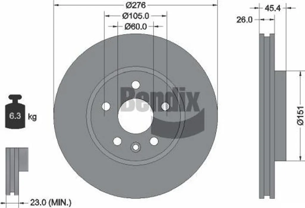 Supprimez les vibrations : Disque de frein BENDIX BDS1256 Astra K
