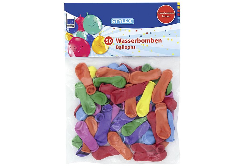 STYLEX Wasserbomben - farbig sortiert - 50 Stück Produktbild 