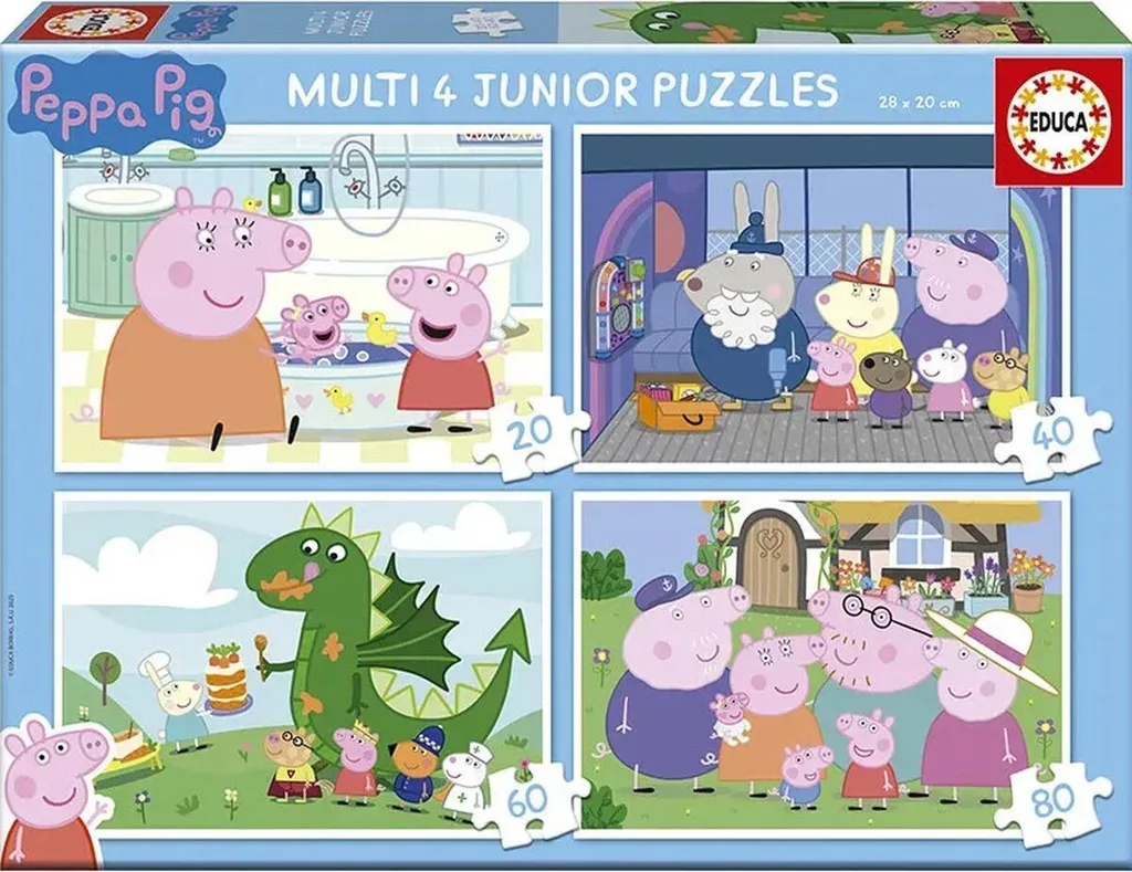 Puzzle Educa Peppa Pig pour Apprendre et s'Amuser à Partir de 3 Ans
