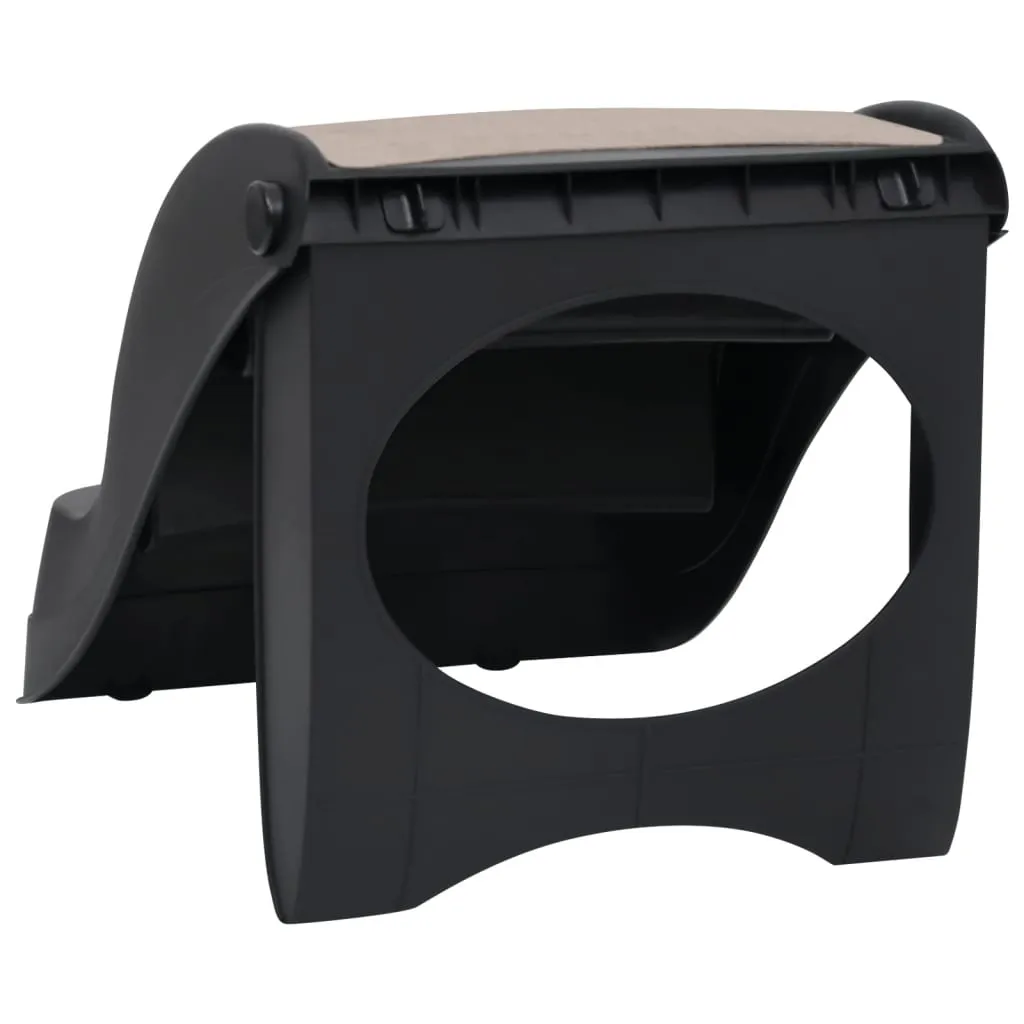 Escalier Chien 3 Marches Pliables Noir vidaXL - Stable et Compact - 5