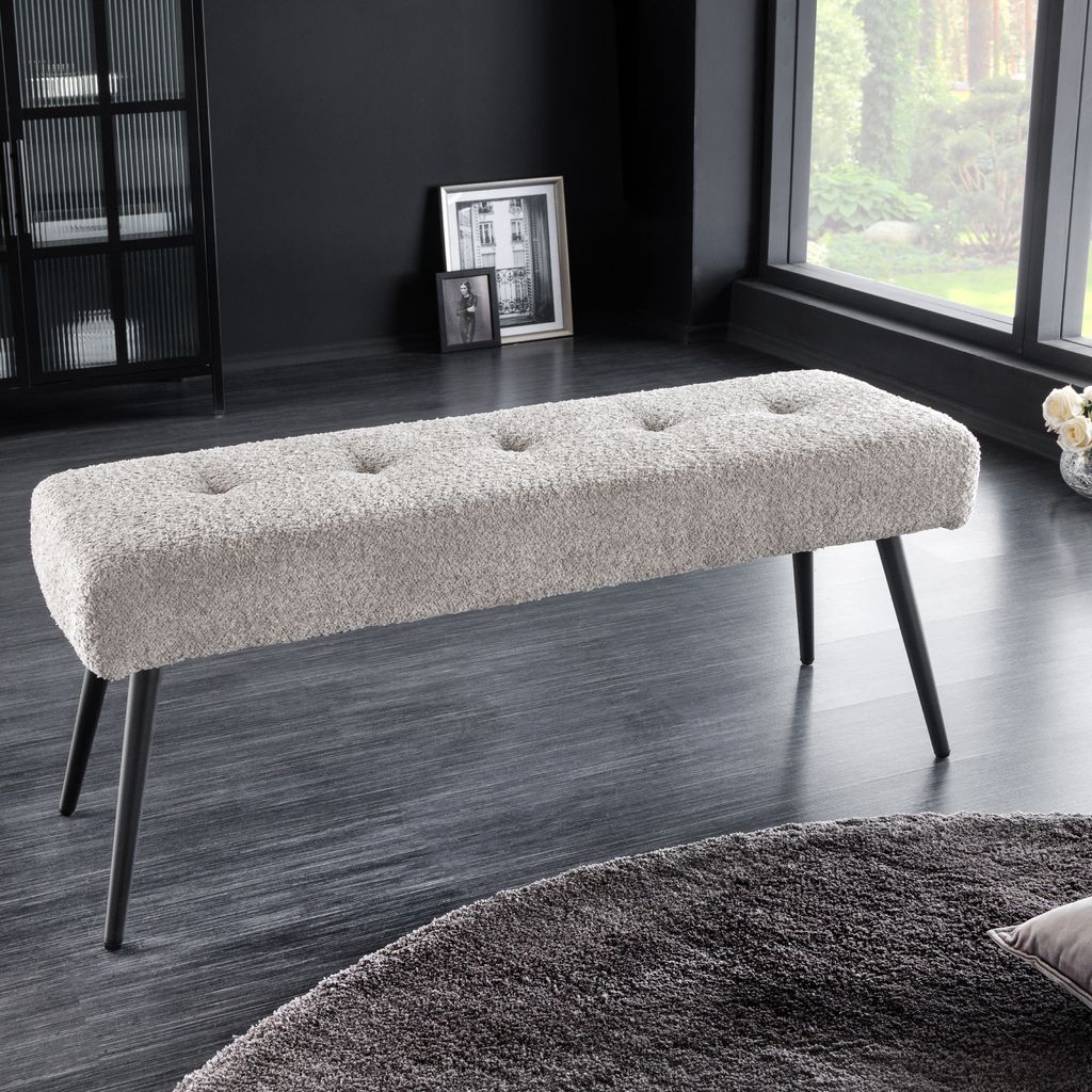 riess-ambiente Design Sitzbank BOUTIQUE 100cm champagner Produktbild 