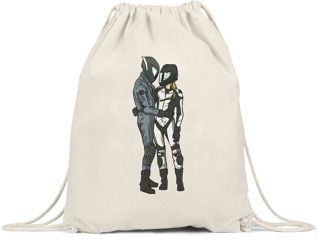 Biker Love Turnbeutel Gymsack Motorradfahrer Motorradfahrerin Liebespaar Verliebt Romantisch Schatz Lieblingsmensch Liebe