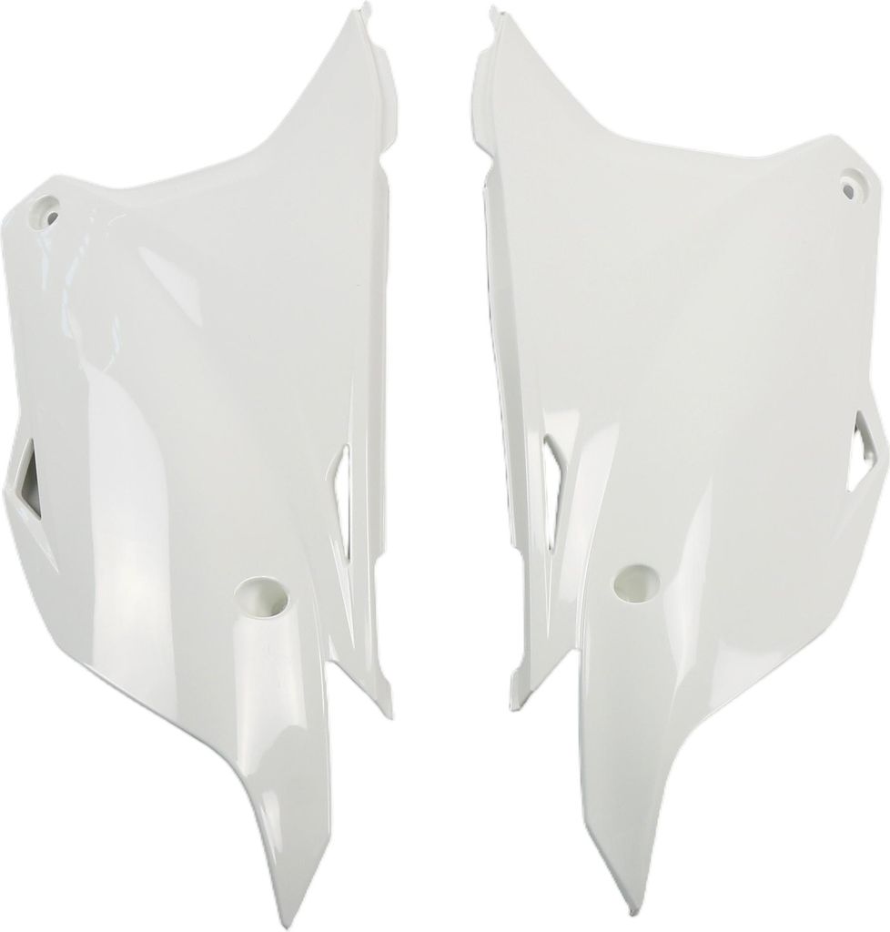 Seitenverkleidung UFO PLAST Verkleidung 2-teilig für Kawasaki KX 80 - 112 ccm Bj. 2014 - 2025, Farbe:weiß OEM