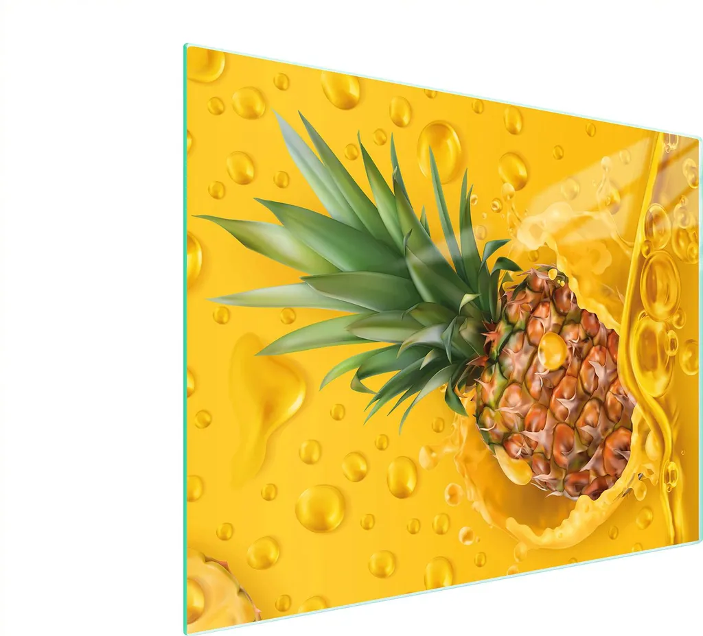 Copri Piano Cottura Induzione 52x40 Vetro Ananas - Protezione Top Cucina