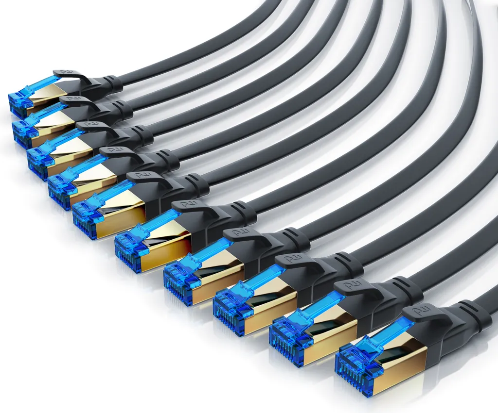 Cavo LAN Primewire CAT 8 Piatto 1m | Ethernet 40 Gbit/s Alta Velocità