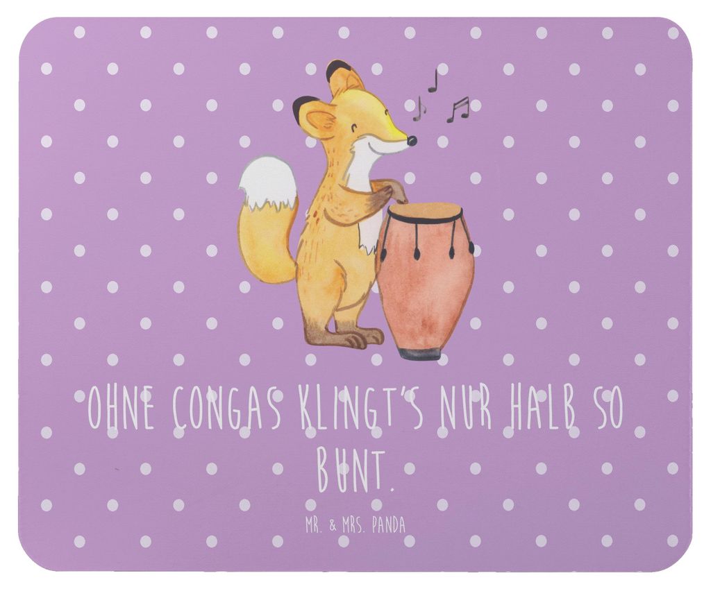 Mr. & Mrs. Panda Mauspad Bunte Congas - Lavendeltraum - Geschenk, handgefertigte Trommeln, Musik, Instrument, laptop, Percussion, Handtrommeln, Mou...