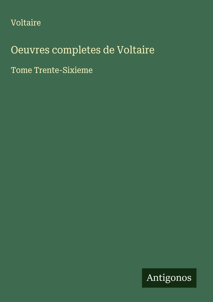 Voltaires gesammelte Werke