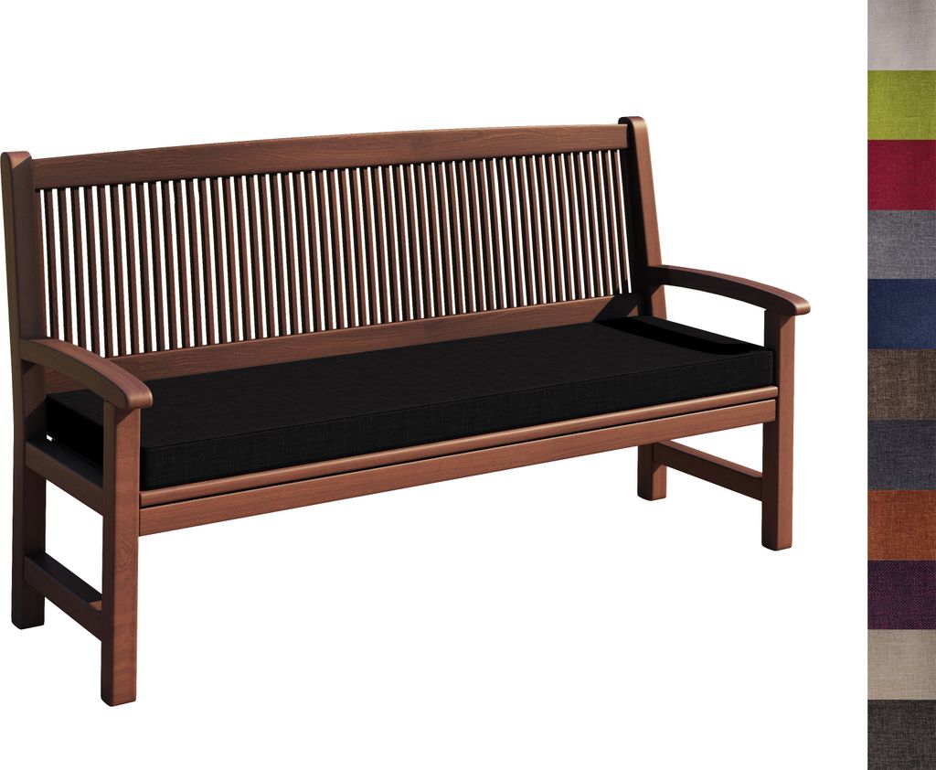 Bankauflage Stuhlkissen mit abnehmbarem Bezug Bankkissen Bankpolster Polsterauflage Auflage für Gartenbank viele Farben und Größen zur Auswahl (...