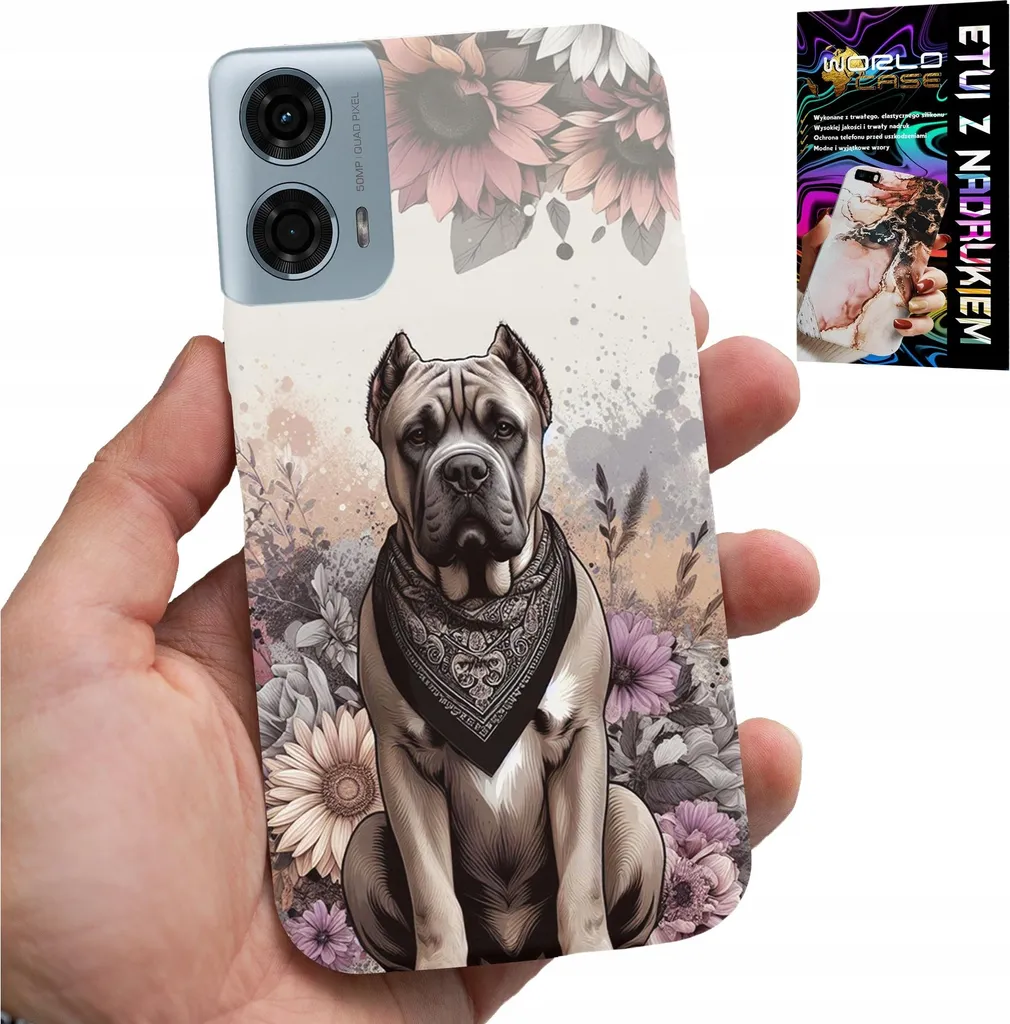Custodia Elegante per Moto G35 - Motivi Canini Foil Edition + Pellicola
