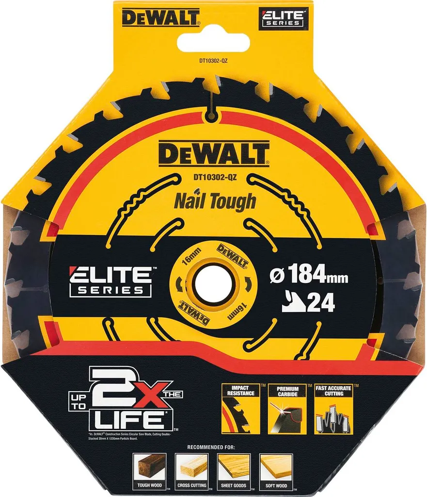 DeWALT DT10302-QZ Lama Extreme 184x16mm 24T | Miglior Prezzo Online