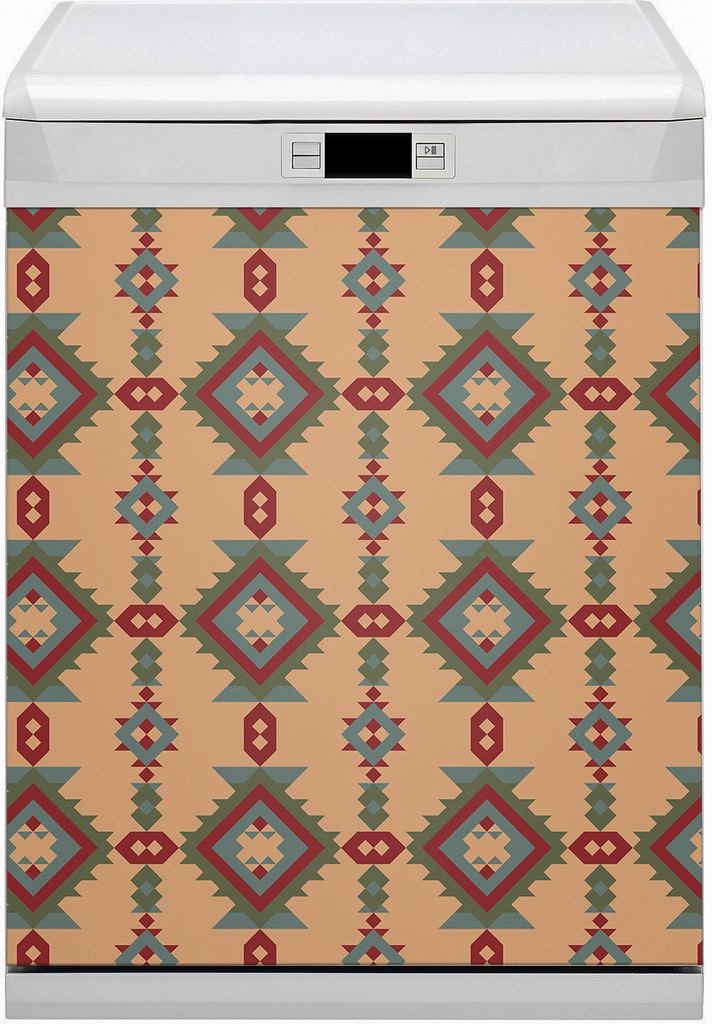 Magnet Folie für Geschirrspüler Küche Magnetmatte 60x70 cm Nachbildung Geschirrspüle - Indische Motive