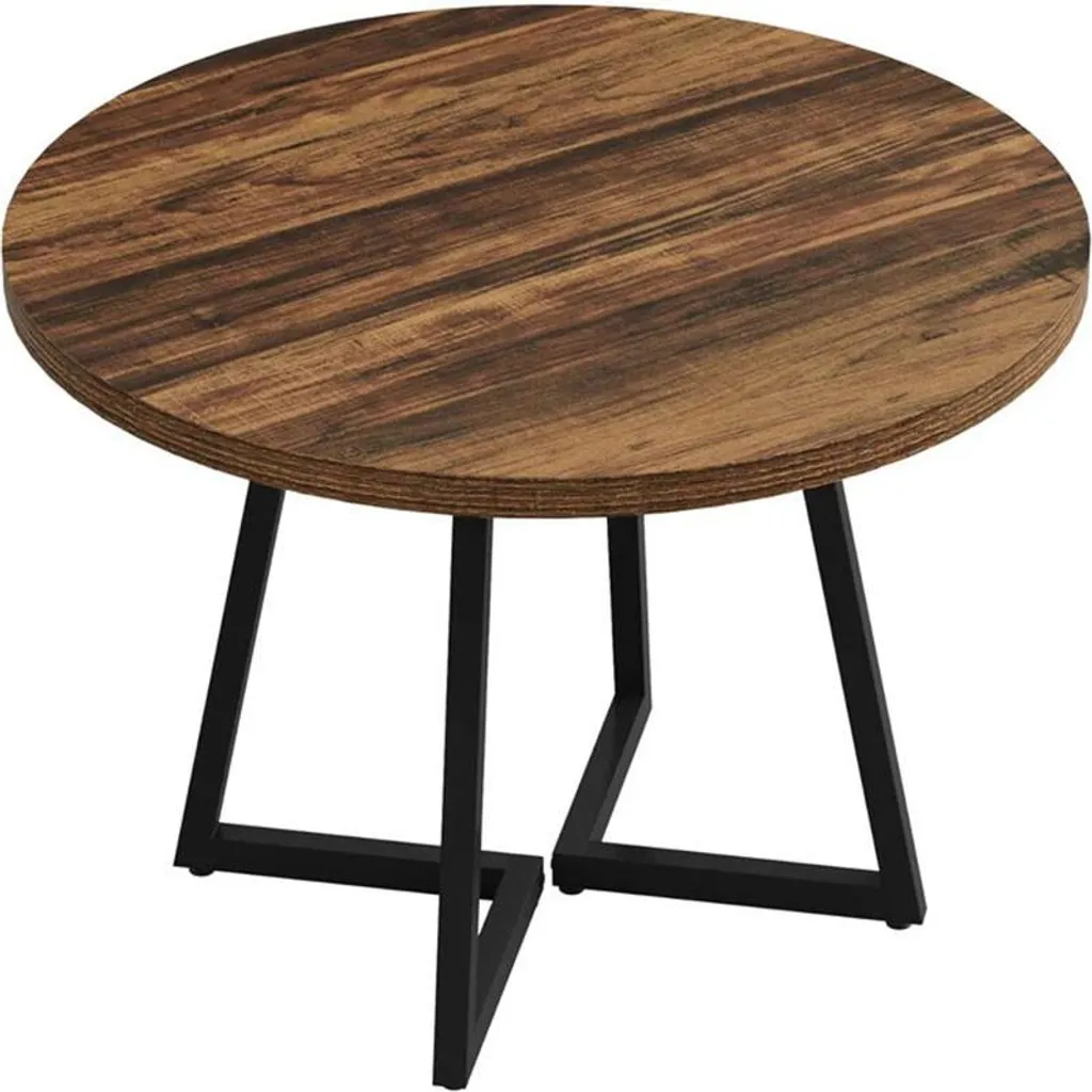 Table stable pour sol irrégulier 84x84 cm avec pieds réglables noir
