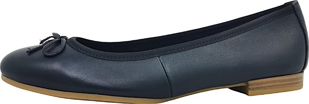 Tamaris Damen Ballerina klassisch Schleife Leder Produktbild 