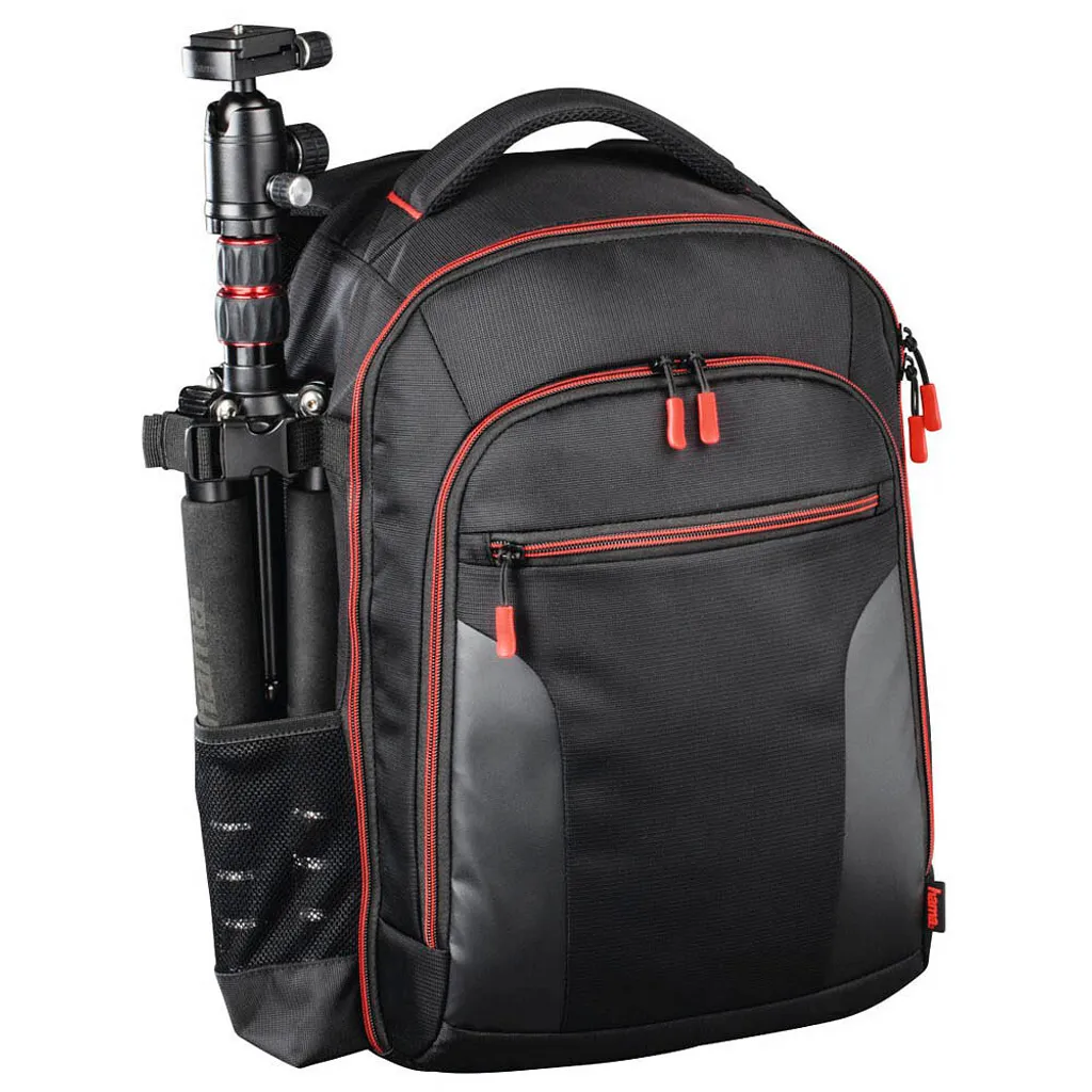 Sac à dos photo Hama Miami 190 rembourré et léger coloris noir rouge