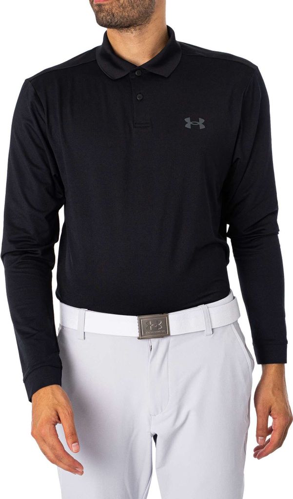 Under Armour Matchplay Langarm-Poloshirt, Schwarz S
