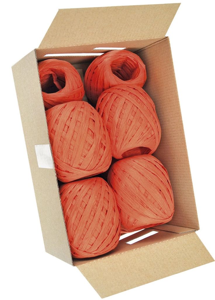 1 Eiknäuel RAFFIA orange 7mmx30m