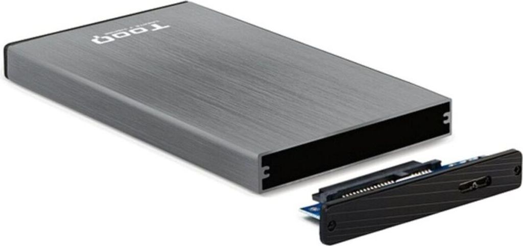 Externe Box TooQ TQE-2527G 2,5" SATA USB 3.0 Grau Schwarz/Grau 2,5"