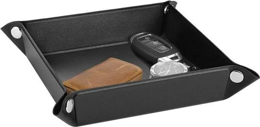 Organiseur de rangement cuir contre le désordre : clés et bijoux protégés