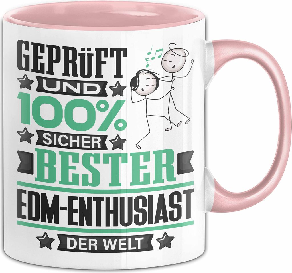 EDM-Enthusiast Geschenk Lustiger Spruch für EDM-Enthusiast Geschenkidee Bester EDM-Enthusiast Der Welt (Rosa)