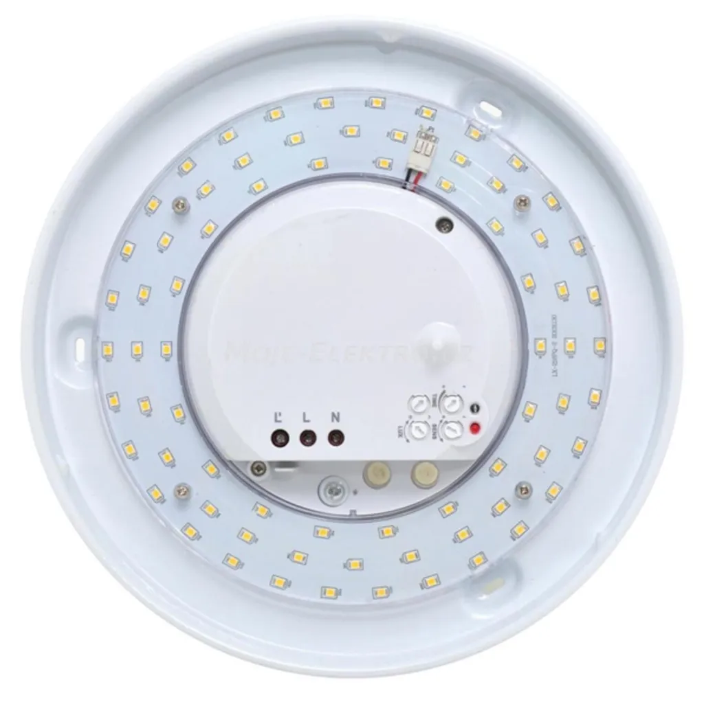Plafonnier LED automatique IP44 18W avec détecteur HF 360 Ecolite