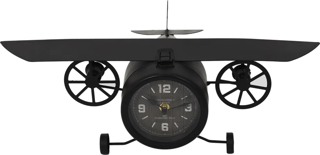Horloge de Table Forme Avion Ancien - Pendule Décorative Industrielle - 2