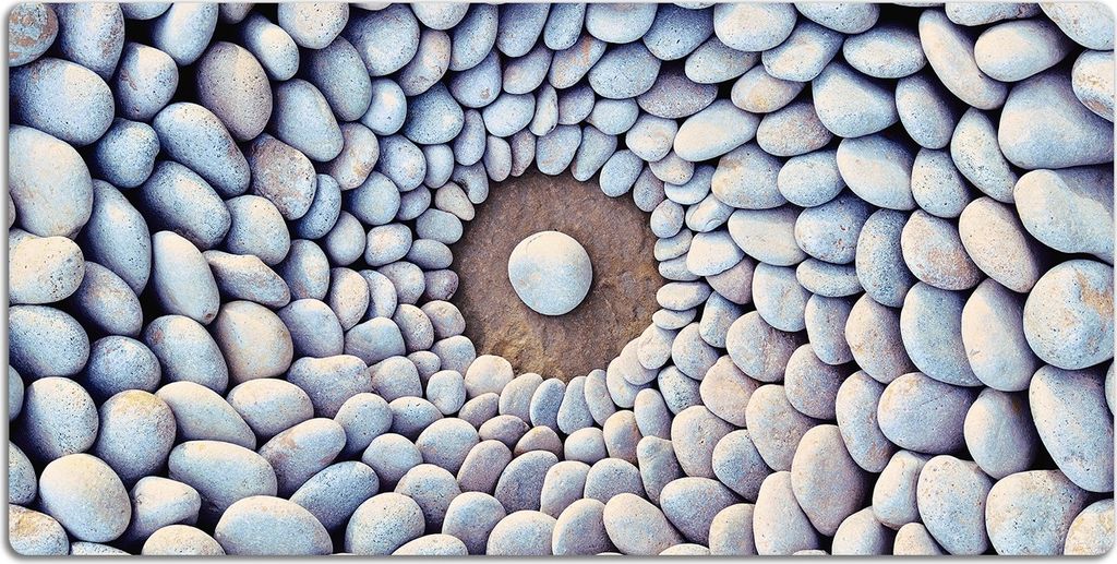 Schreibtischmatte Tischunterlage 120x60 cm Mauspad - Kreis von Steinen