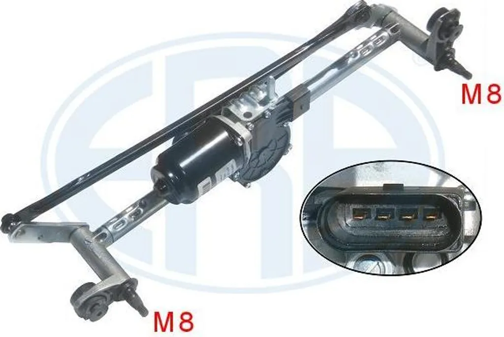 Moteur d'essuie-glace avec tringlerie pour Polo 6R et Ibiza 6R1955023A