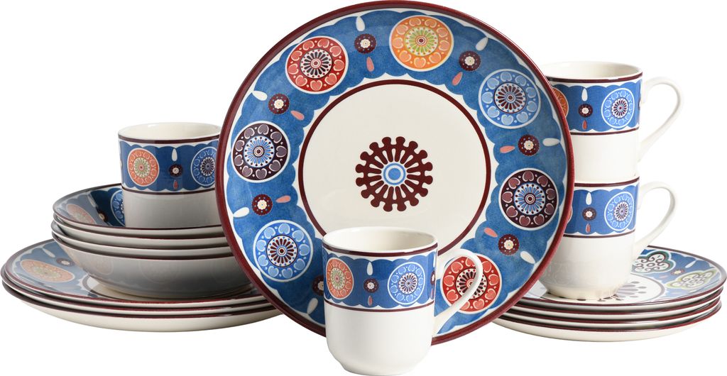 CreaTable, 24010, Sumaya Blue, Kombiservice 16-tlg, Produktbild 