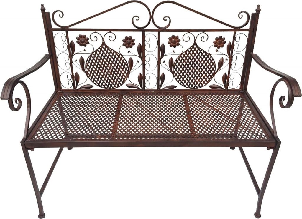 LEX Eisen Bank 109 x 55 x 91 cm, Antik Braun
