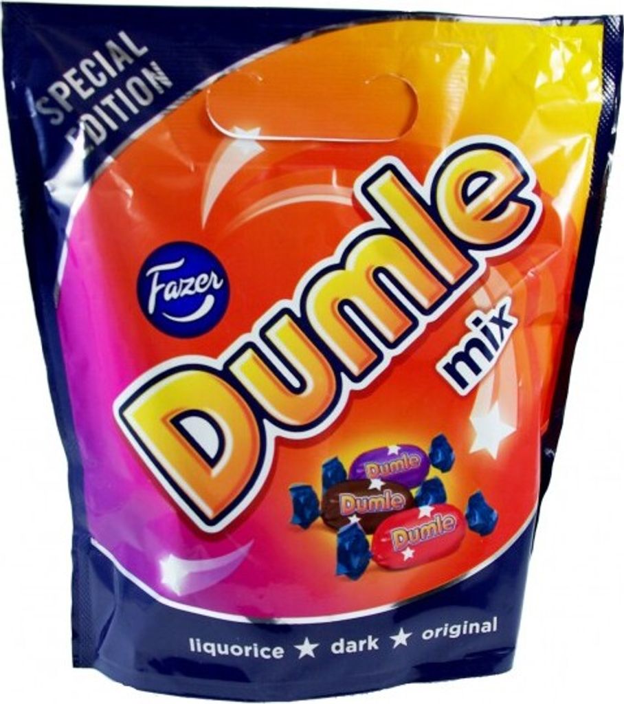 Fazer Dumle Mix Special Edition Karamell-Toffees mit Schokoladenüberzug 350 g