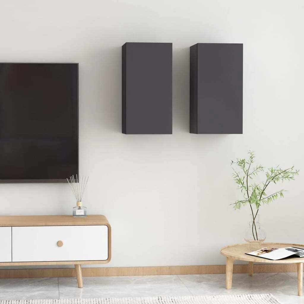 Maison Exclusive - Mobile TV 2 pezzi Grigio 30,5x30x60 cm Materiale ligneo