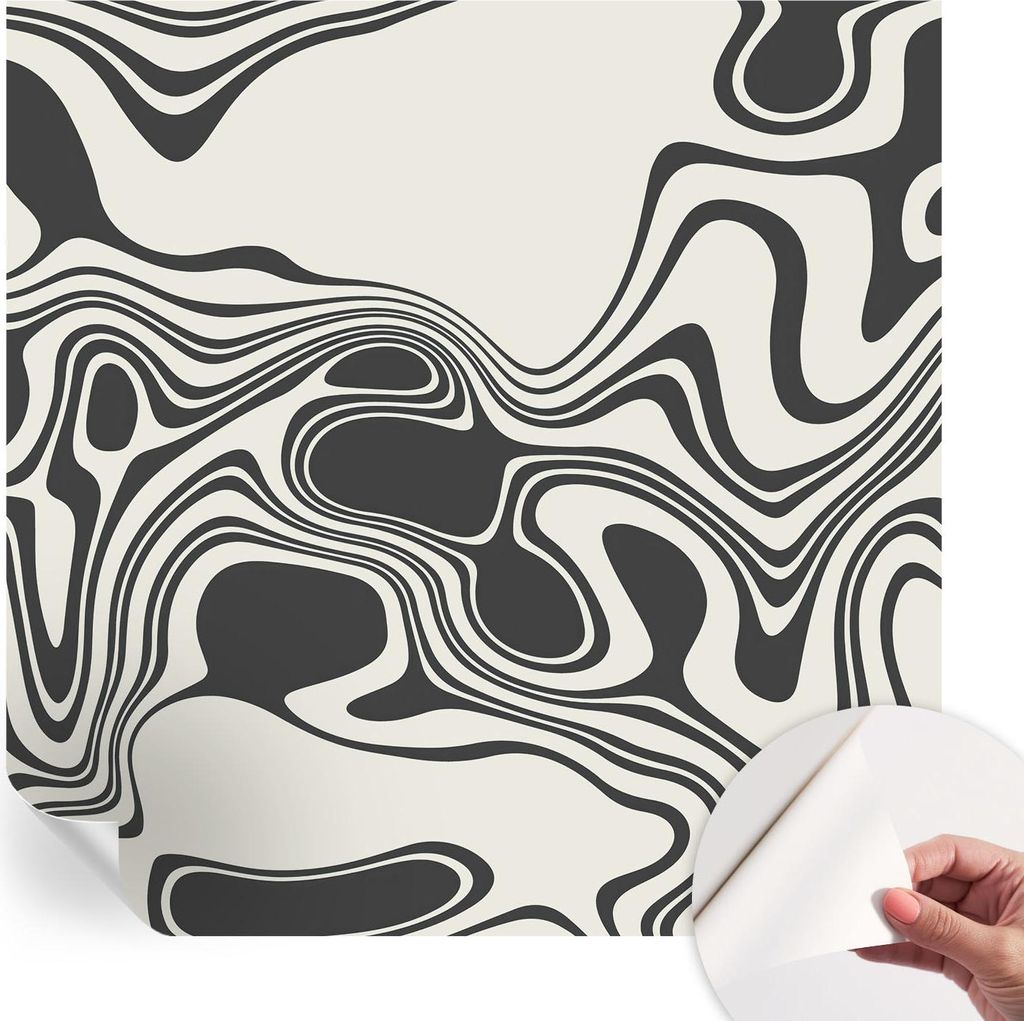 Selbstklebende Wandtapete - Dekorative Tapete für Wohnzimmer - Klebefolie für Wandbilder - Tapetenfolie für Wanddekoration - 250x250 cm - Dynami...