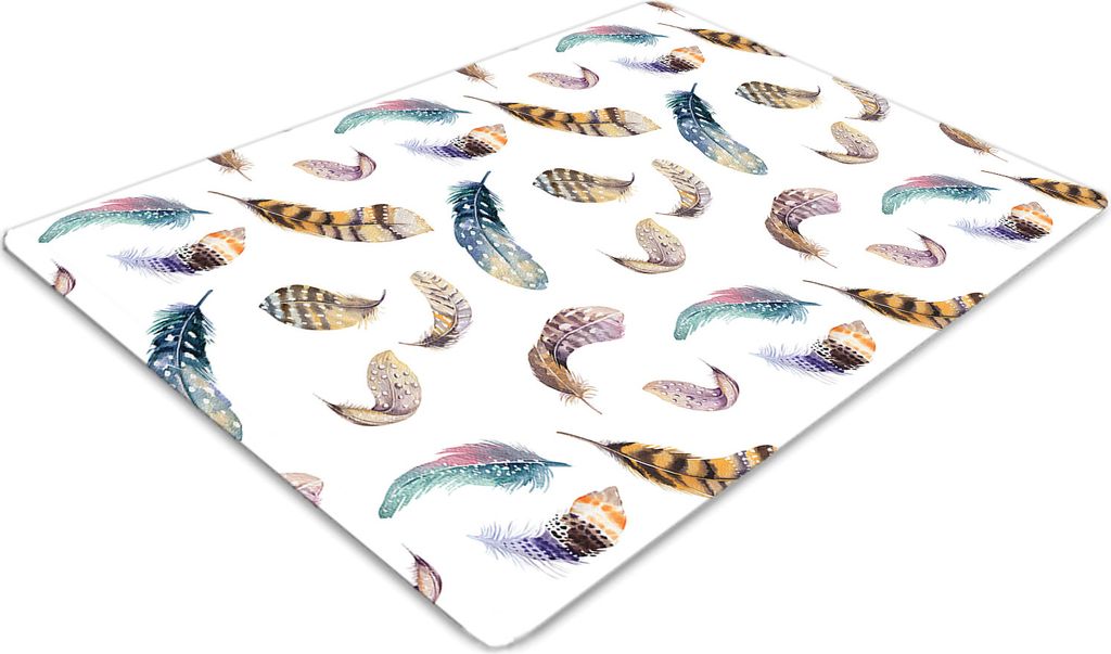 Stuhlunterlage Bürostuhlunterlage 120 cm x 90 cm Bodenmatte Bürostuhlunterlage - Gefieder