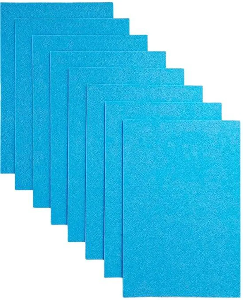 Feutrine bleue épaisse 2 mm lot de 8 pièces format 20x30 cm durable