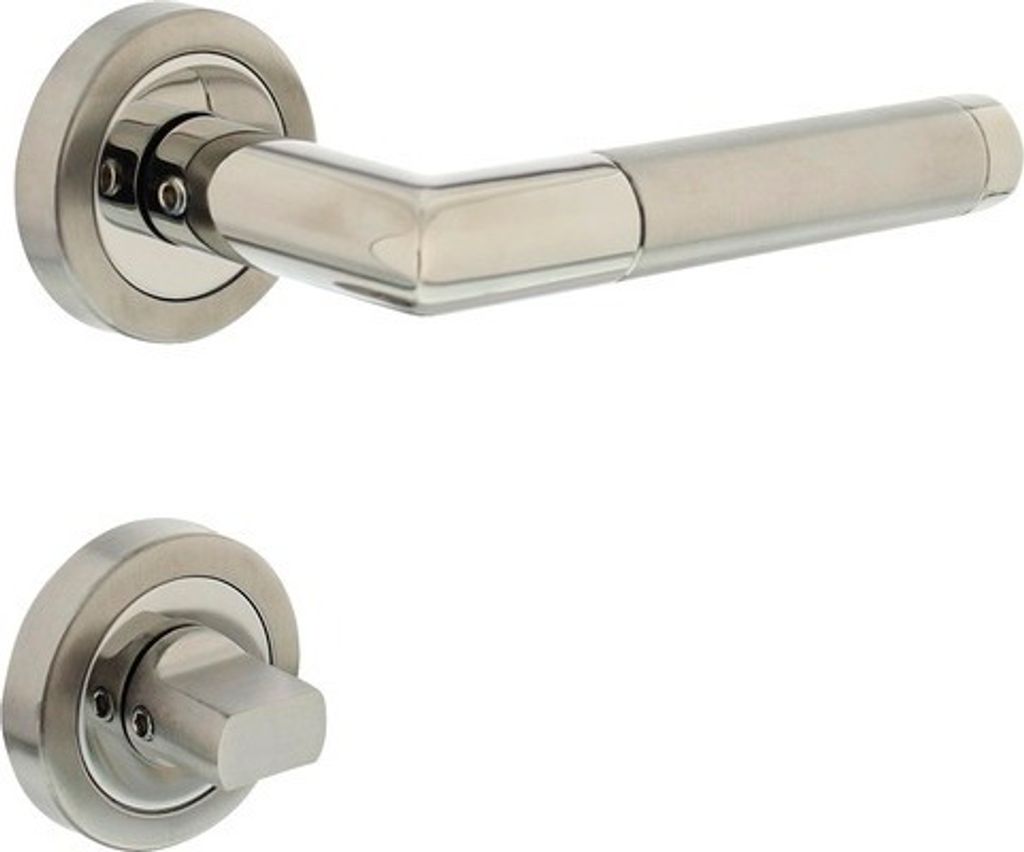 Rosettengarnitur Intersteel 90° WC chrom/nickel matt
