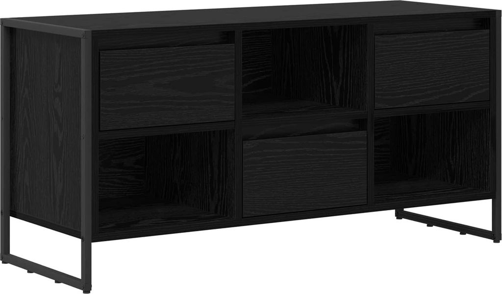 TV-Schränk Schwarz Eichen-Optik 100 x 36 x 49,5 cm