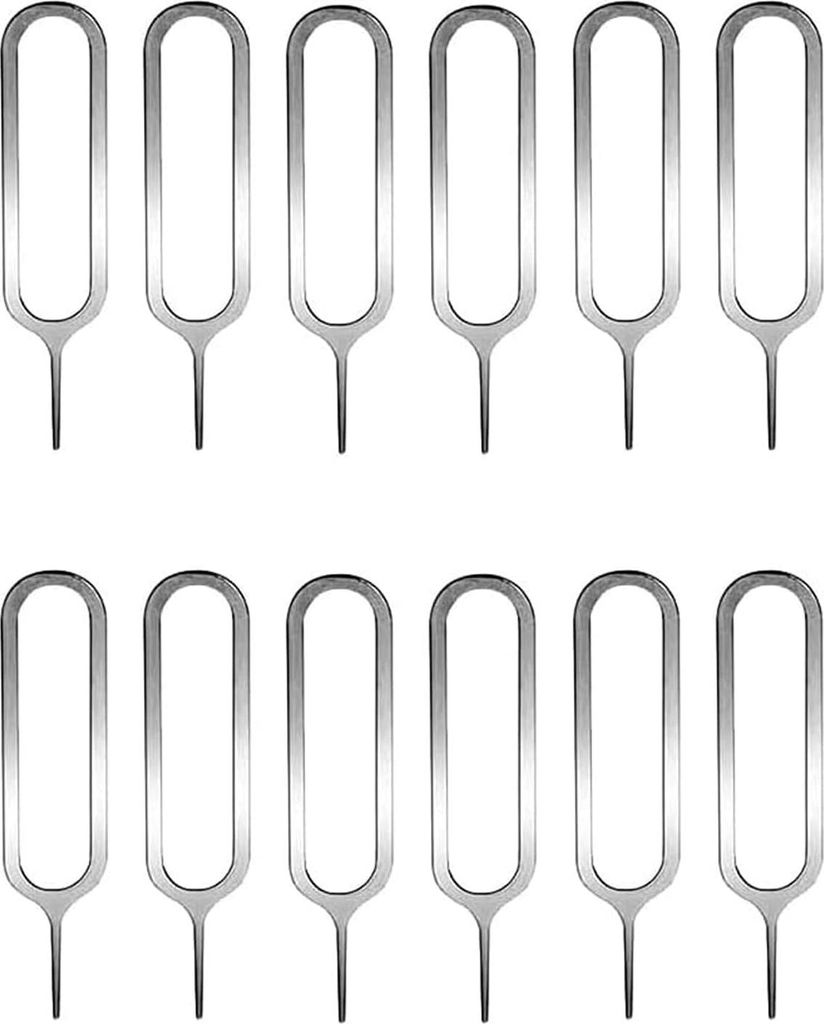 12 Stück SIM Karte Nadel, SIM Kartenträger Auswerfer Pin Auswerfen Removal Tool, SIM Pin Handy Nadel Kompatibel für Allen Smartphone
