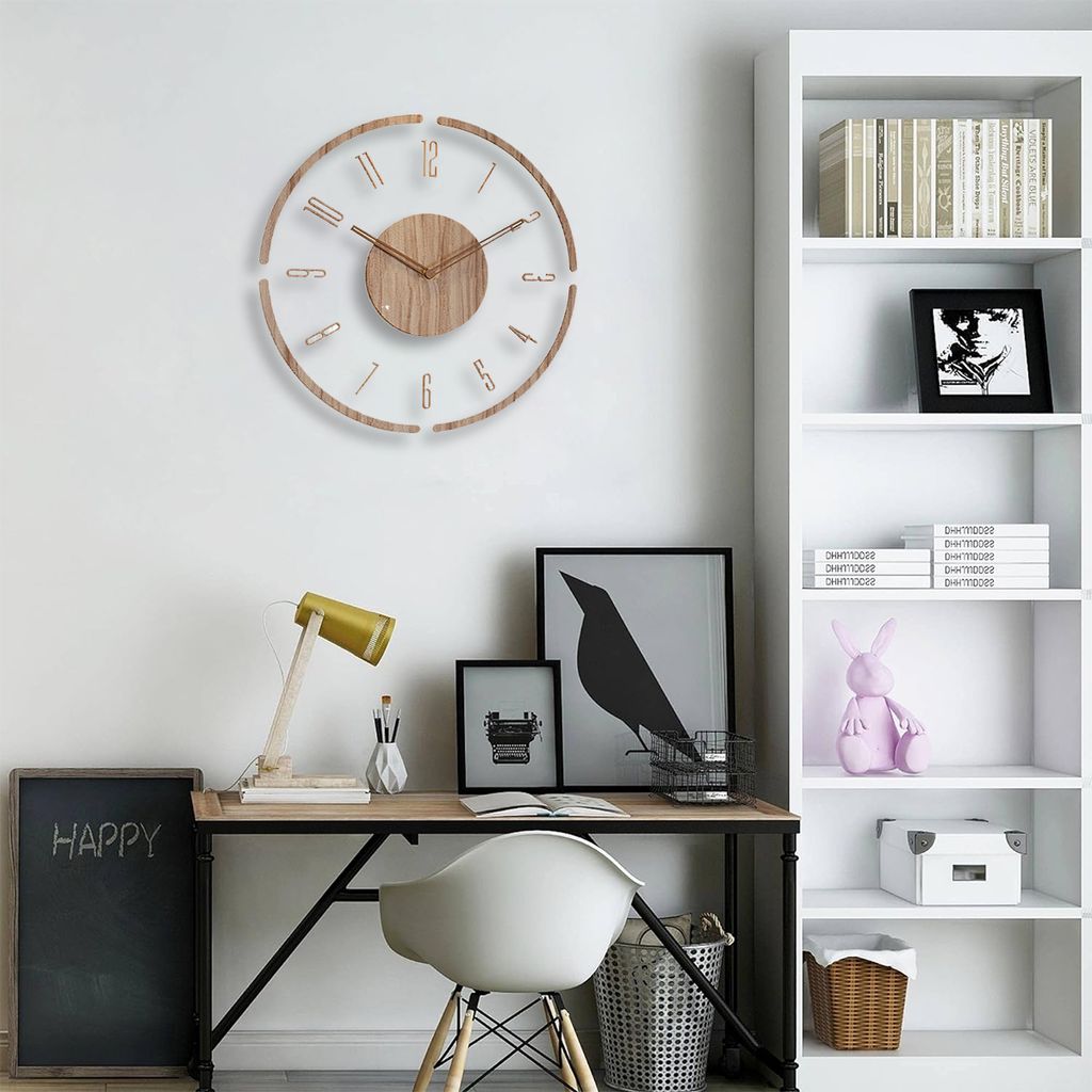 Wanduhr Wanduhr mit Holzgehäuse für Produktbild 6